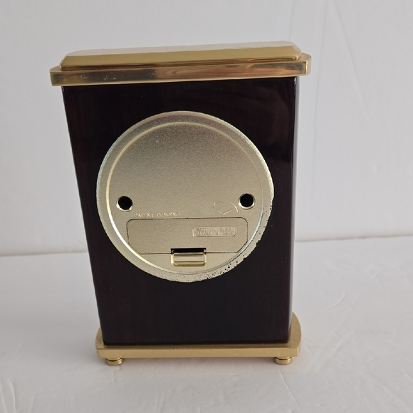 Movado Elegant Gold and Dark Brown Wall Clock - Picture 3 of 9